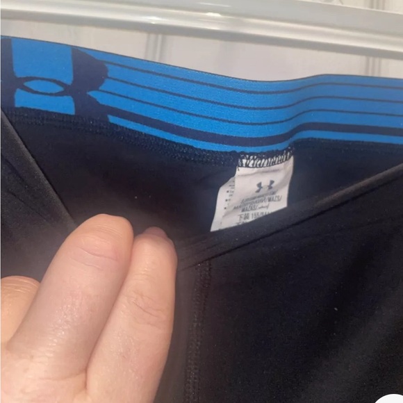Under Armour Leggings Heat Gear Size Small Blue And Black - Picture 4 of 8